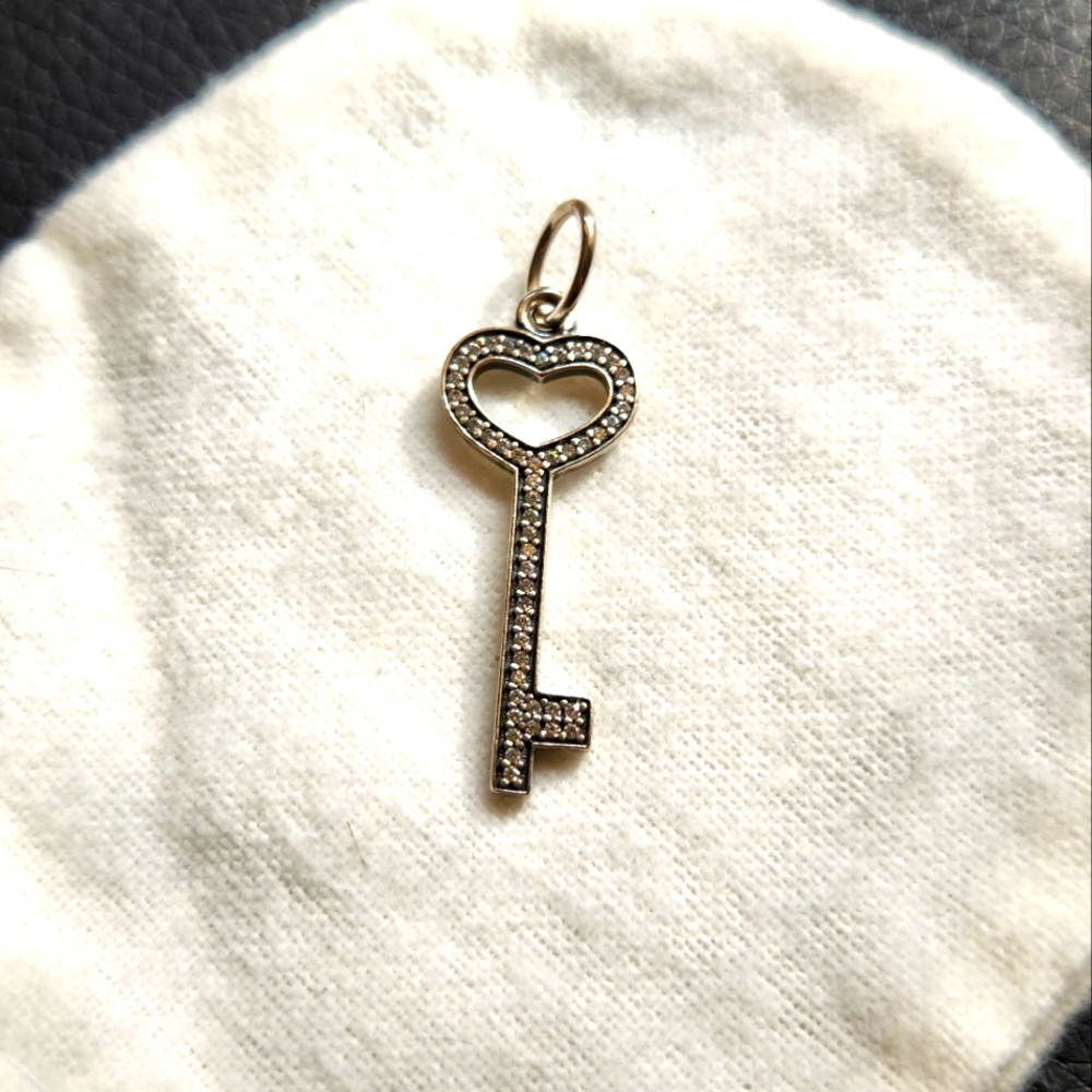 Pandora Sparkling CZ Key Pendant